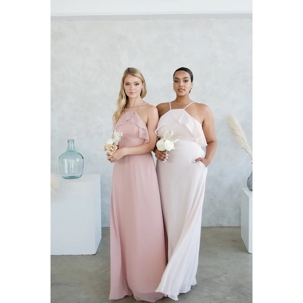 NWT Birdy Grey Jules Chiffon Bridesmaid Dress - Taupe